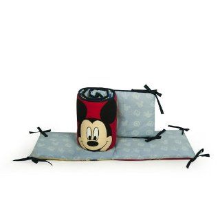 Disney Baby Crib Bumper Primary Color Neutral Nursery Bedding Donald Mickey Mouse Goofy Pluto : Baby