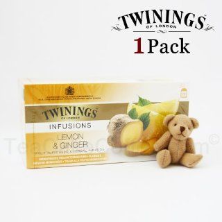 Herbal Tea /Fruit Tea  Twinings Lemon & Ginger Fruit Flavoured & Herbal Infusion Bonus Pack : Grocery & Gourmet Food