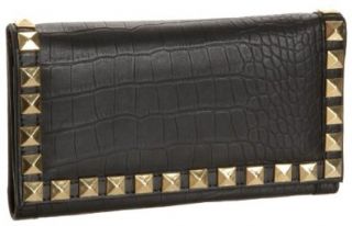 Betsey Johnson Croc & Roll Checkbook,Black,one size: Shoes