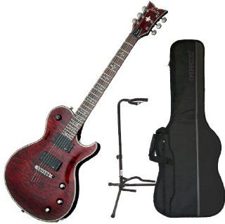 Schecter 1835 Hellraiser Solo 6 BCH w/Deluxe Padded Gig Bag and Guitar Stand: Musical Instruments