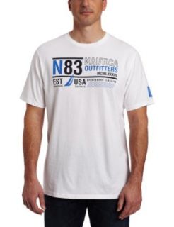 Nautica Men's Cotton Jersey N83 Circle Logo T Shirt, Bright White, XX Large at  Mens Clothing store