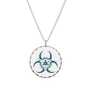 Necklace Circle Charm Biohazard Symbol: Artsmith Inc: Jewelry