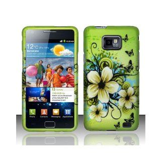 Green Flower Hard Cover Case for Samsung Galaxy S2 S II AT&T i777 SGH i777 Attain i9100: Cell Phones & Accessories