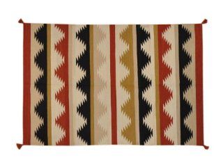 Colorful Hand Woven 100% Wool 6X9 Flat Weave Reversible Navajo Design Rug Sh1713   Hand Knotted Rugs