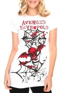 Avenged Sevenfold Red Skull Girls Tunic T Shirt Size  X Small Clothing