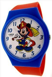 LORUS MICKEY MOUSE DISNEY FIREFIGHTER WATCH FIREMAN RMF759: Watches