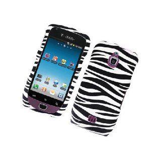 Samsung Exhibit 4G T759 SGH T759 Black White Zebra Stripe Cover Case: Cell Phones & Accessories