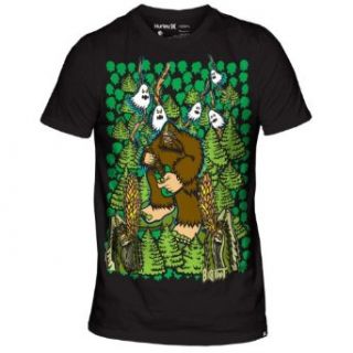 Hurley Mens Band Bigfoot T Shirt (Large, Black) at  Mens Clothing store