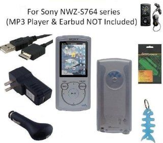 Accessories Bundle Kit for Sony Walkman NWZ S764  Player Includes (Clear) TPU Skin Case Cover, LCD Screen Protector, USB Wall Charger, USB Car Charger and USB Charging Cable   Players & Accessories