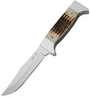 Case Knives 3766 765 5 SS Pattern Utility Fixed Blade Knife with Peach Seed Jigged Amber Bone Handles : Hunting Knives : Sports & Outdoors