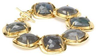 Coralia Leets Jewelry Design "Riviera Collection" Seven Link Square Bracelet Labradorite: Jewelry