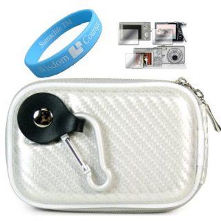 TPU White Camera Case forCasio Exilim EX S500 EX S770 EX S880 Casio EX V7 EX Z100 + Screen Protector + Wristband: MP3 Players & Accessories