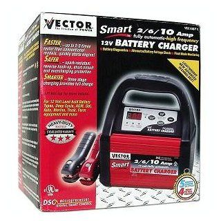 Vector VEC1087C 2/6/10Amp Automatic 12 Volt Smart Battery Charger: Electronics