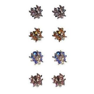 Karen Marie   Jeweled Lady Bugs Hair Snaps   Mixed Colors (Set of 8) : Hair Pins : Beauty