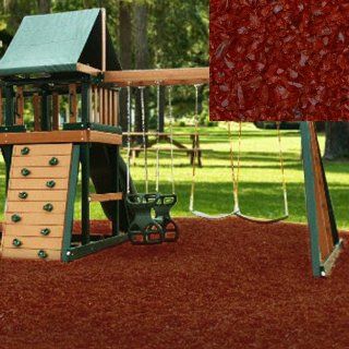 Swing Set Playground Rubber Mulch 75 Cu.Ft. Pallet Brick Red: Toys & Games