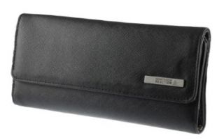 Kenneth Cole Reaction Women's Trifold Elongated Clutch Wallet Style 102527/801 (Black) Shoes