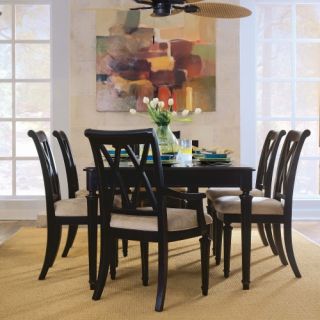 American Drew Camden Splat Back Dining Arm Chairs   Black   Set of 2   Dining Chairs
