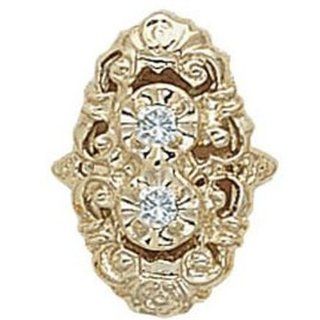 14 Karat Gold Diamond Slide GS082 D: Jewelry