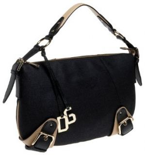 D&G Women's Canvas Handbag, Black/Beige: Clothing