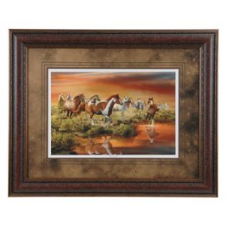 Running Horses Framed Wall Art   40W x 32H in.   Framed Wall Art