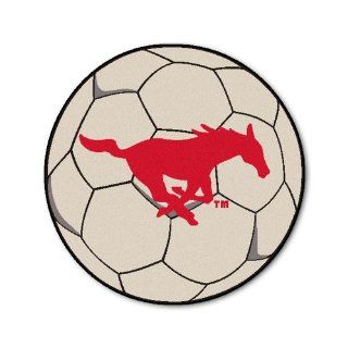 FANMATS NCAA Southern Methodist University Mustangs Nylon Face Soccer Ball Rug: Automotive