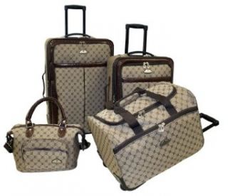 American Flyer Luggage Signature 4 Piece Set, Brown, One Size: Clothing