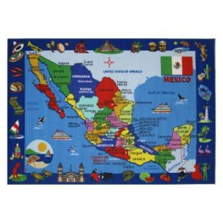 Fun Rugs Fun Time FT 131 Map of Mexico Area Rug   Multicolor   Kids Rugs