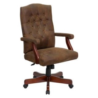 Flash Furniture Bomber Classic Executive Office Chair   Brown   Desk Chairs