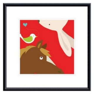 Farm Group: Rabbit and Horse Framed Art Print   Kids and Nursery Wall Art