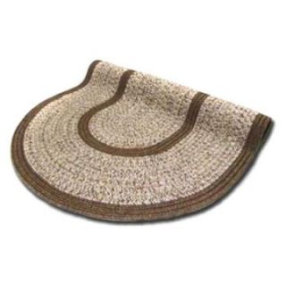 Thorndike Mills Town Crier Heather Indoor / Outdoor Braided Rug   Brown with Brown Solids   Braided Rugs