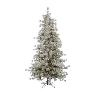 Anchorage Pine Flocked Pre Lit LED Christmas Tree   Christmas Trees