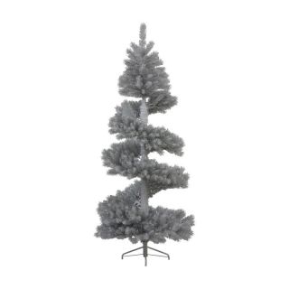 7 ft. Silver White Spiral Christmas Tree   Christmas Trees