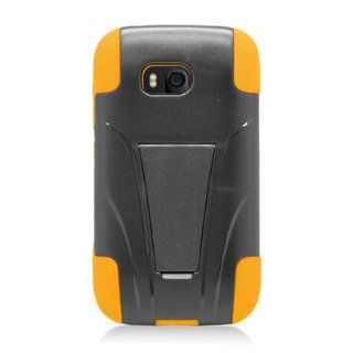 For Nokia Lumia 822 Atlas Hybrid Case Yellow Black with Y Shape Stand Cell Phones & Accessories