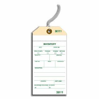 Pre Strung Inventory Tags (500) : Blank Labeling Tags : Office Products