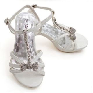 Fabulous Toddler Girls White Rhinestone Pageant Sandal Shoe 9: Fabulous: Shoes