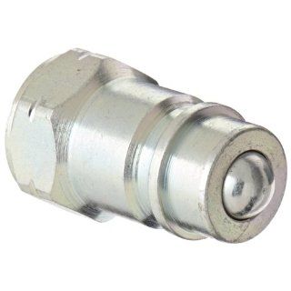 Dixon Valve AG4F4 Steel Agricultural Push Pull Ball Valve Hydraulic Fitting, Nipple, 1/2" Coupling x 1/2"   14 NPTF Female Thread Quick Connect Hose Fittings