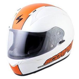 Scorpion EXO R410 Split Helmet   X Small/White/Orange: Automotive