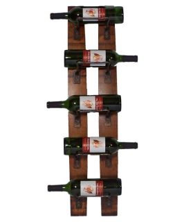2 Day Designs Reclaimed 5 Bottle Wall Mounted Wine Rack   Wine Racks