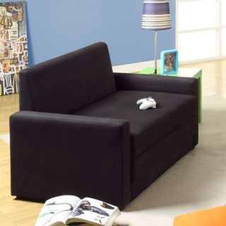 Dorel Double Sleeper Chair   Black   Loveseats