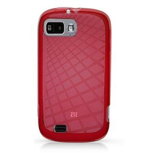 WIRELESS CENTRAL Brand Flexi Gel SKin TPU Glove RED with CHECKERED Design Soft Cover Case for ZTE N850 FURY (SPRINT) [WCC1131]: Cell Phones & Accessories