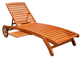 Royal Tahiti Wooden Multi Position Chaise Lounge   Outdoor Chaise Lounges