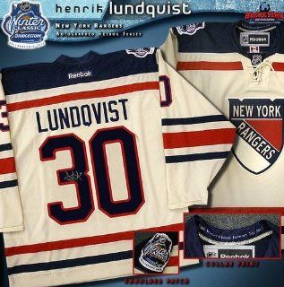 Autographed Henrik Lundqvist Uniform   2012 Winter Classic Reebok Premier   Autographed NHL Jerseys : Hockey Pucks : Sports & Outdoors