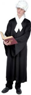 Adult Colonial Lawyer Halloween Costume (Size: X Large 44 46): Clothing