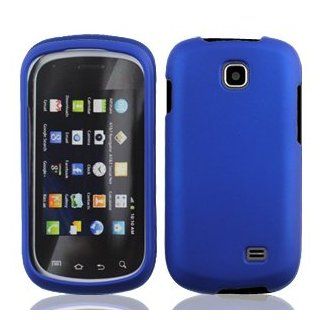 Samsung Galaxy Appeal i827 i 827 Blue Rubber Feel Snap On Hard Protective Cover Case Cell Phone: Cell Phones & Accessories