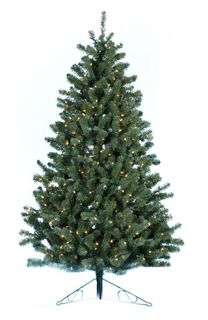 7.5 ft. Norway Pine Half Christmas Tree with Metal Base   Christmas Trees