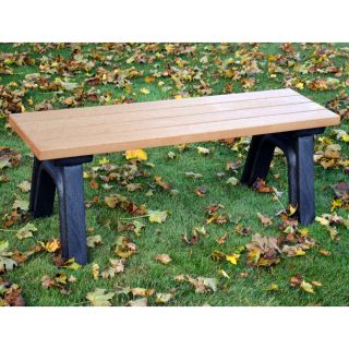 Deluxe 4 ft. Commercial Grade Backless Bench   Outdoor Benches