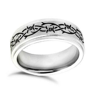 Cobalt Ring with Barbed Wire Design: Jewelry