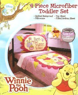 Disney Winnie the Pooh 4 piece Toddler Bed Bedding Set Kids Room Nursery : Baby