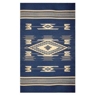 Mad Mats Recycled Indoor / Outdoor Rug  Navajo Blue   5x8   Color Bound Rugs