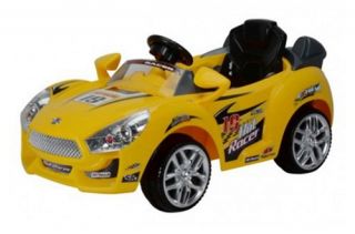 Best Ride On Cars Premium Hot Racer Car #19 Battery Powered Riding Toy   Yellow   Battery Powered Riding Toys